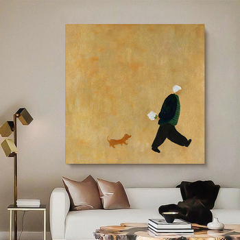 Ramirani zidni umjetnički rad na platnu uljem za dnevni boravak i spavaću sobu — moderni minimalistički stil, Wabi-Sabi.