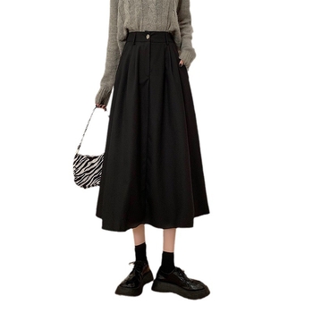 Ženska suknja s visokim strukom u retro stilu, A-linija, midi dužina, plus size