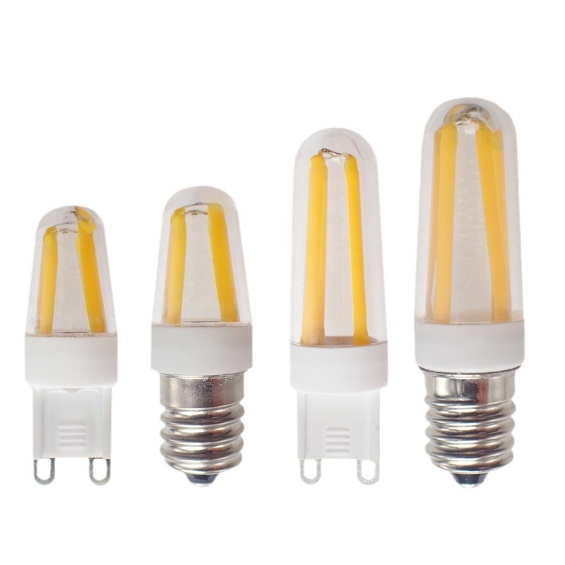 LED нитевидна лампа 4W, бази G9 и E14, димерна, 220V, за полилей и настолна лампа