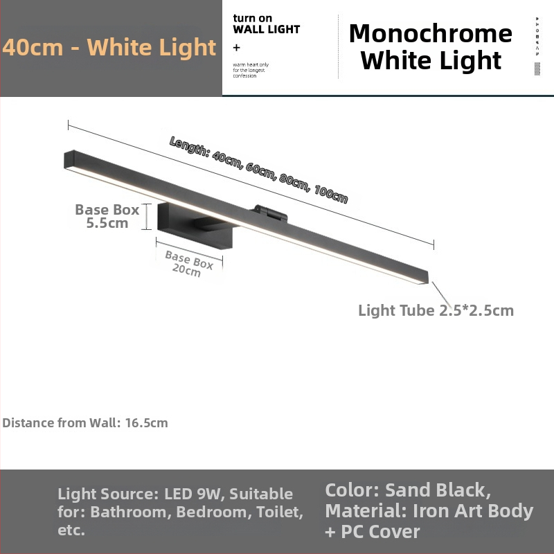 LED predné svetlo kúpeľňové zrkadlo so skriňou, zrkadlo na líčenie, moderný minimalistický štýl