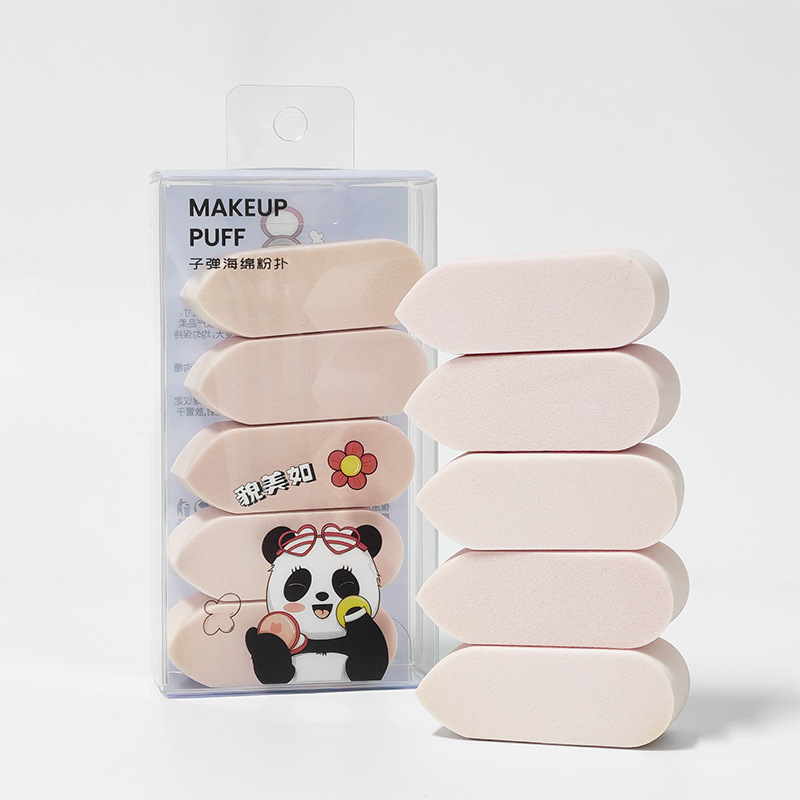 Panda porpúder készlet, sminktojás formájú szivacs, marshmallow puha nedves és száraz felvitelhez, smink fixálásához