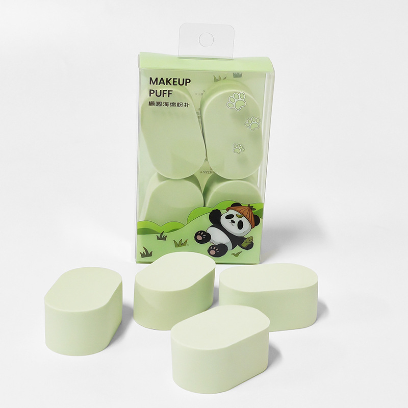 Panda porpúder készlet, sminktojás formájú szivacs, marshmallow puha nedves és száraz felvitelhez, smink fixálásához