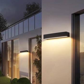 Solarna vanjska zidna svjetiljka – vodootporna linearna LED rasvjeta za fasadu i dvorište