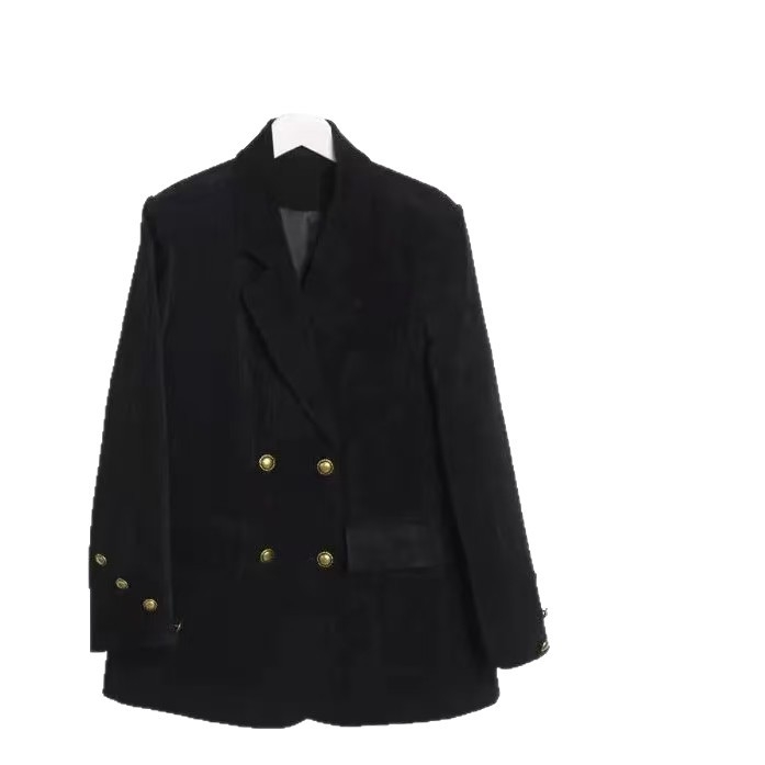 Női chenille zakó, vastagabb kivitelű az őszi-téli szezonra, koreai stílus, laza szabás, kifinomult retro elegancia