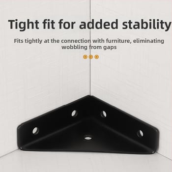 Suport de colț fix pe trei fețe, braț îngroșat la 90° pentru dulapuri și paturi – accesorii hardware