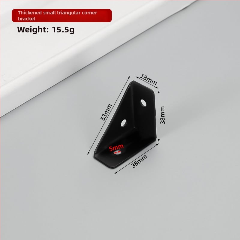 Suport de colț fix pe trei fețe, braț îngroșat la 90° pentru dulapuri și paturi – accesorii hardware
