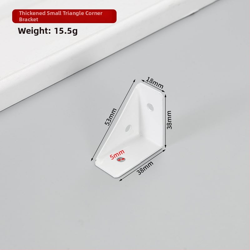 Suport de colț fix pe trei fețe, braț îngroșat la 90° pentru dulapuri și paturi – accesorii hardware