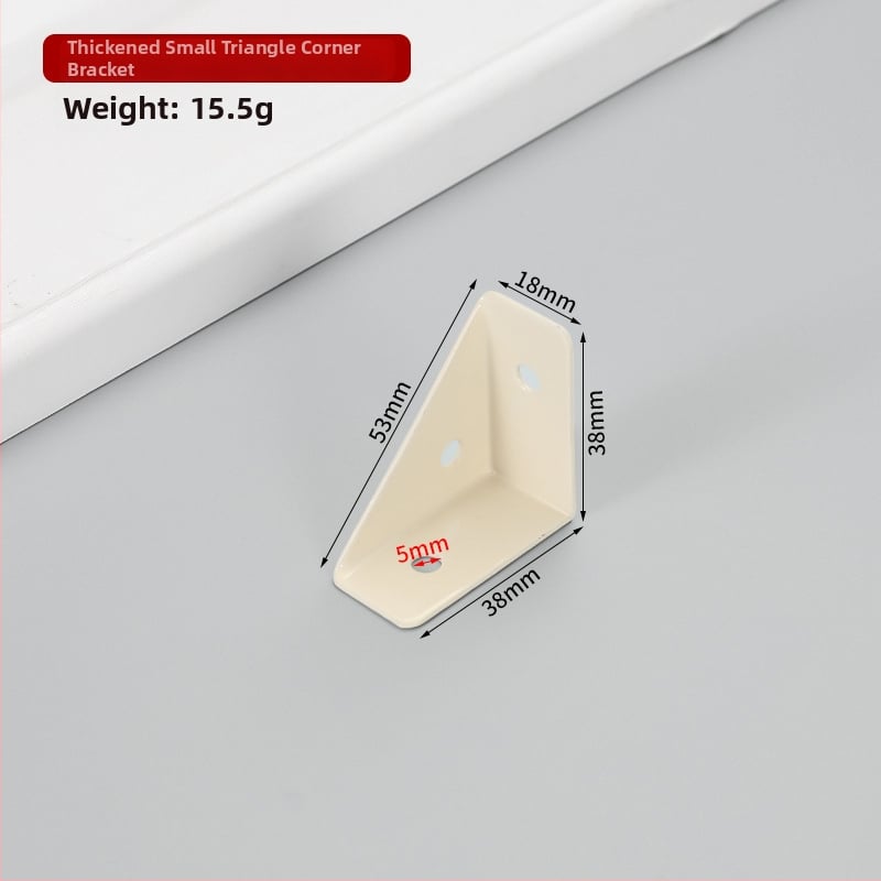 Suport de colț fix pe trei fețe, braț îngroșat la 90° pentru dulapuri și paturi – accesorii hardware