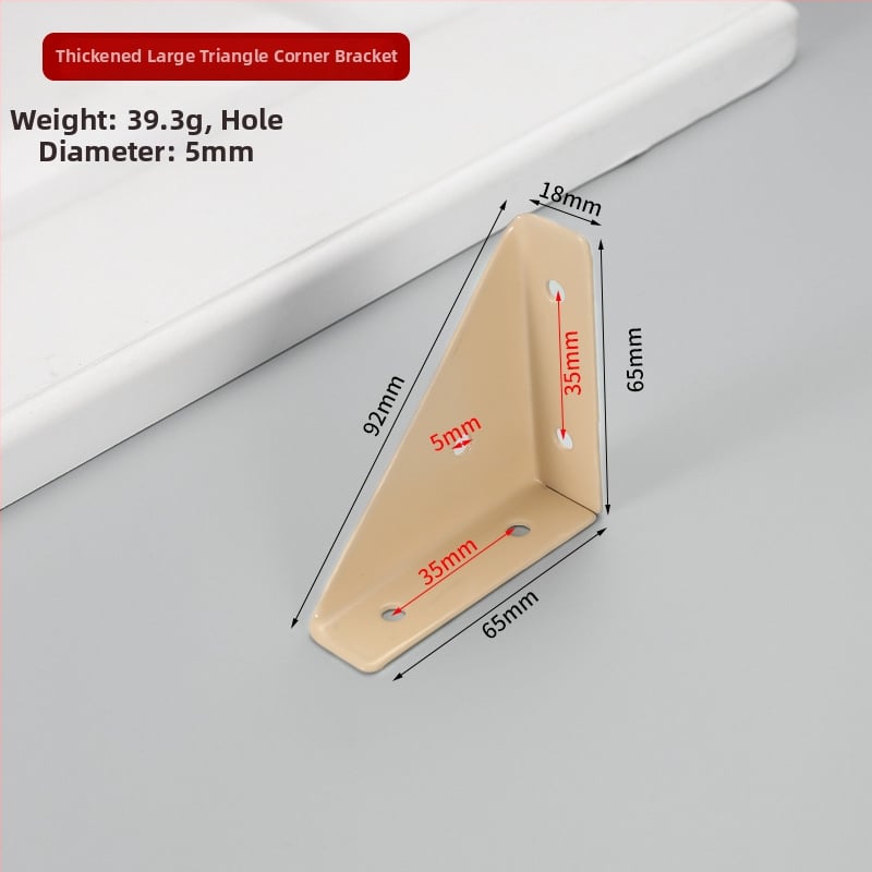 Suport de colț fix pe trei fețe, braț îngroșat la 90° pentru dulapuri și paturi – accesorii hardware