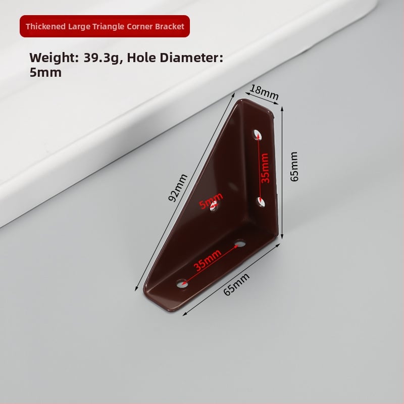 Suport de colț fix pe trei fețe, braț îngroșat la 90° pentru dulapuri și paturi – accesorii hardware