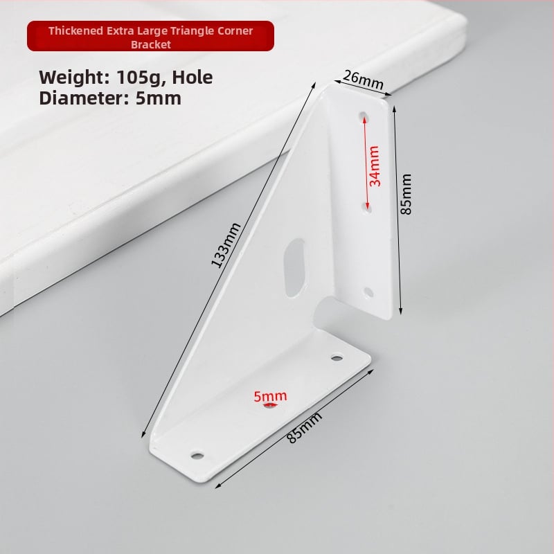 Suport de colț fix pe trei fețe, braț îngroșat la 90° pentru dulapuri și paturi – accesorii hardware