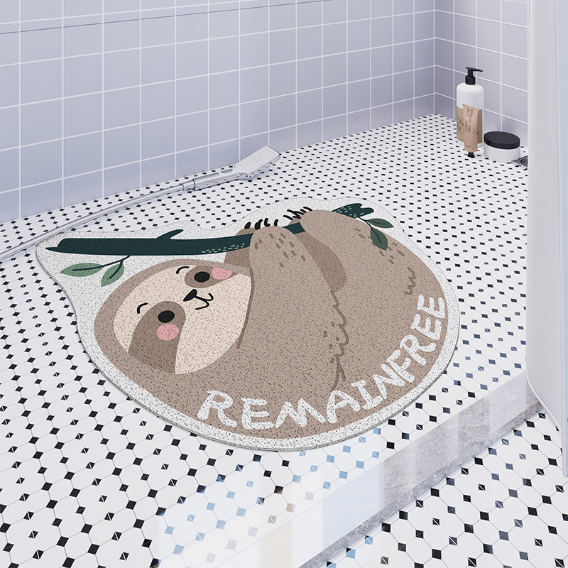 Podmetač za kupaonicu i WC u crtani stil, protuklizan, može se rezati na željenu veličinu, otporan na habanje s odvodom vode.