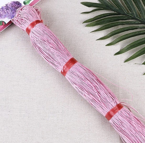 Pamuk konac sa voskom 1-2 mm, ručno tkan lanac s perlama za odjeću, torbe i oznake