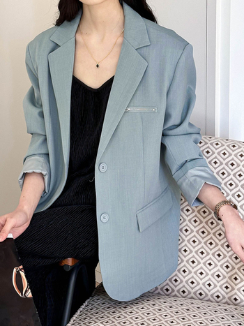 Blazer damă în stil coreean, primăvară, rever subțire, model 2447