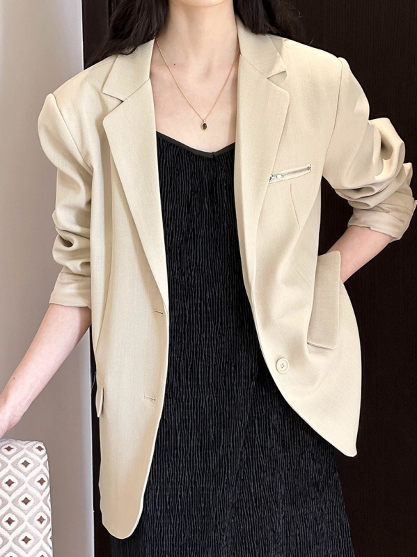 Blazer damă în stil coreean, primăvară, rever subțire, model 2447