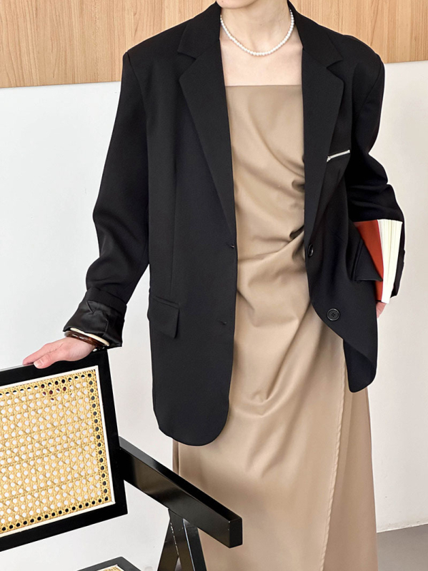 Blazer damă în stil coreean, primăvară, rever subțire, model 2447