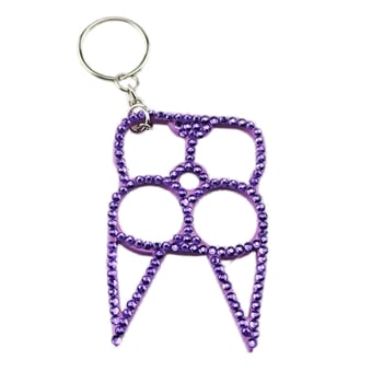 Noul model cu închizătoare pentru două degete, email colorat și metal încrustat cu diamante, instrument de spargere a ferestrelor în situații de urgență, breloc de autoapărare feminin
