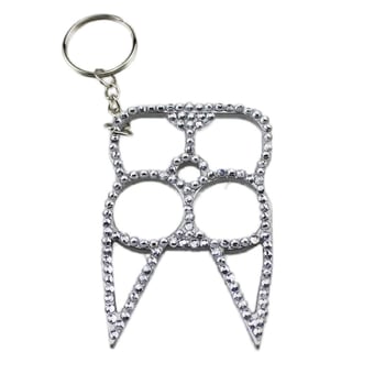 Noul model cu închizătoare pentru două degete, email colorat și metal încrustat cu diamante, instrument de spargere a ferestrelor în situații de urgență, breloc de autoapărare feminin