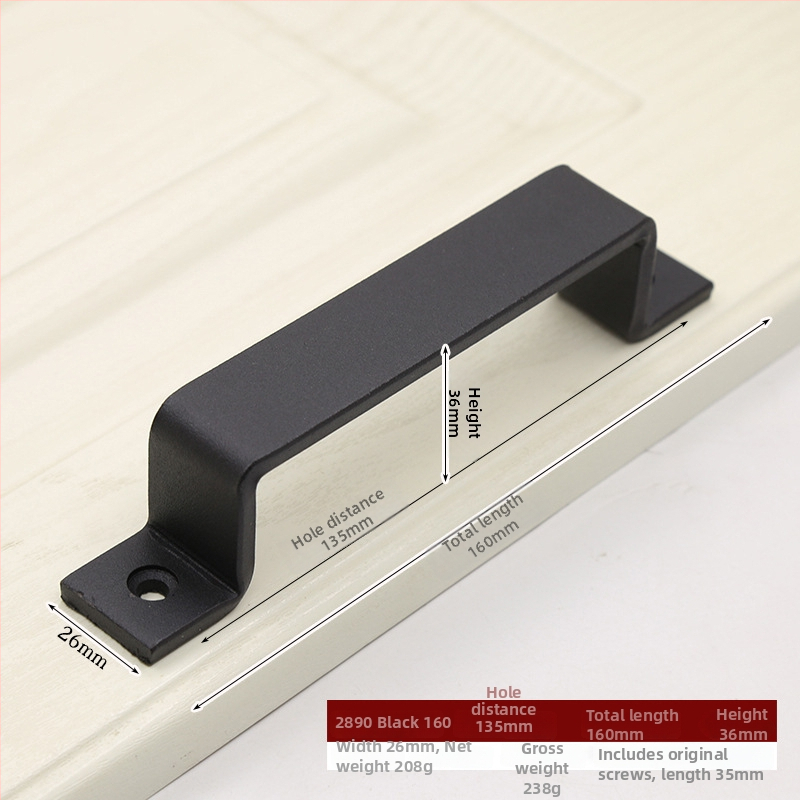 Βαρειά λαβή πόρτας τύπου barn door, χωρίς διάτρηση, επιχρωματισμός σε αντίκα χαλκό, επιφανειακή τοποθέτηση, μεγάλη για ξύλινες πόρτες
