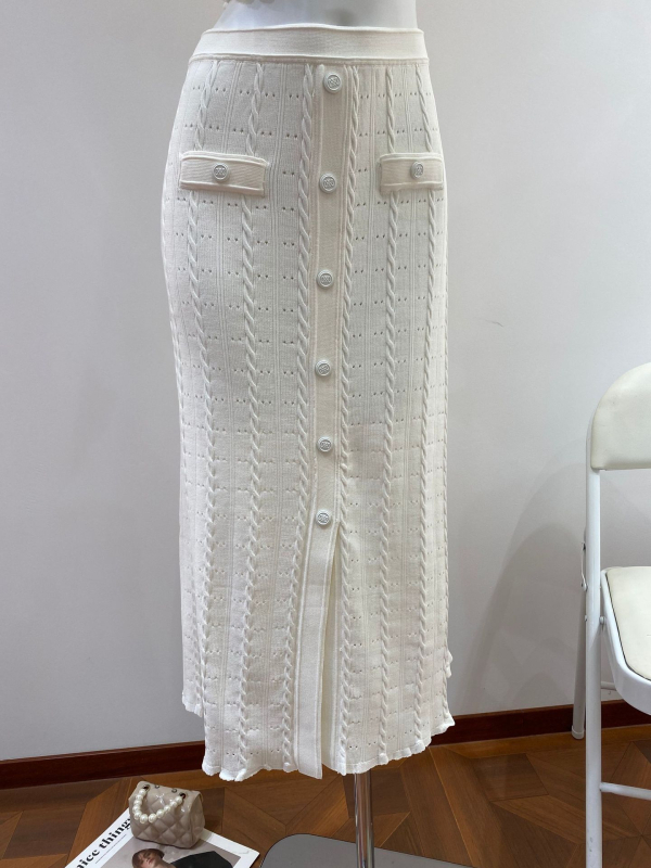 Nanyou brand S de înaltă clasă 2025 Top slim fit cu stil franțuzesc + fustă, model 2025, cu dantelă croșetată la margine