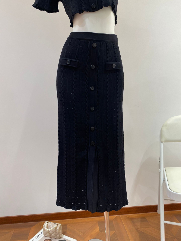 Nanyou brand S de înaltă clasă 2025 Top slim fit cu stil franțuzesc + fustă, model 2025, cu dantelă croșetată la margine