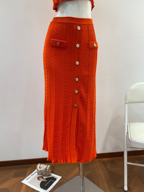 Nanyou brand S de înaltă clasă 2025 Top slim fit cu stil franțuzesc + fustă, model 2025, cu dantelă croșetată la margine