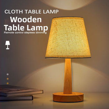 Drevená stolná lampa do spálne, LED nočná lampička, diaľkové ovládanie, nabíjateľná, kreatívny dizajn pre kŕmenie bábätka