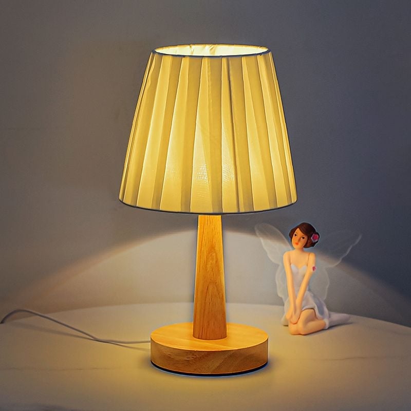 Drevená stolná lampa do spálne, LED nočná lampička, diaľkové ovládanie, nabíjateľná, kreatívny dizajn pre kŕmenie bábätka