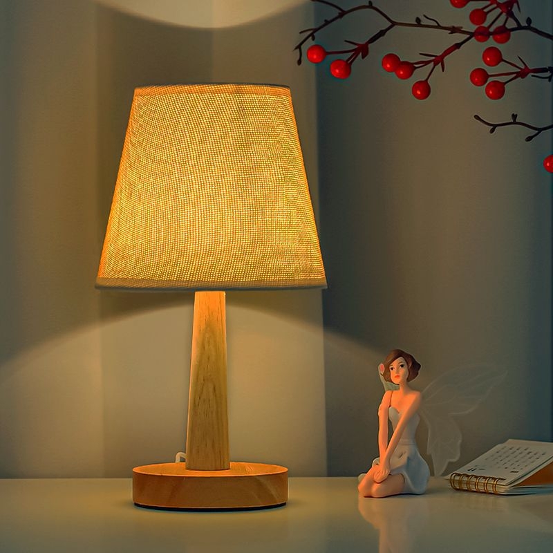 Drevená stolná lampa do spálne, LED nočná lampička, diaľkové ovládanie, nabíjateľná, kreatívny dizajn pre kŕmenie bábätka