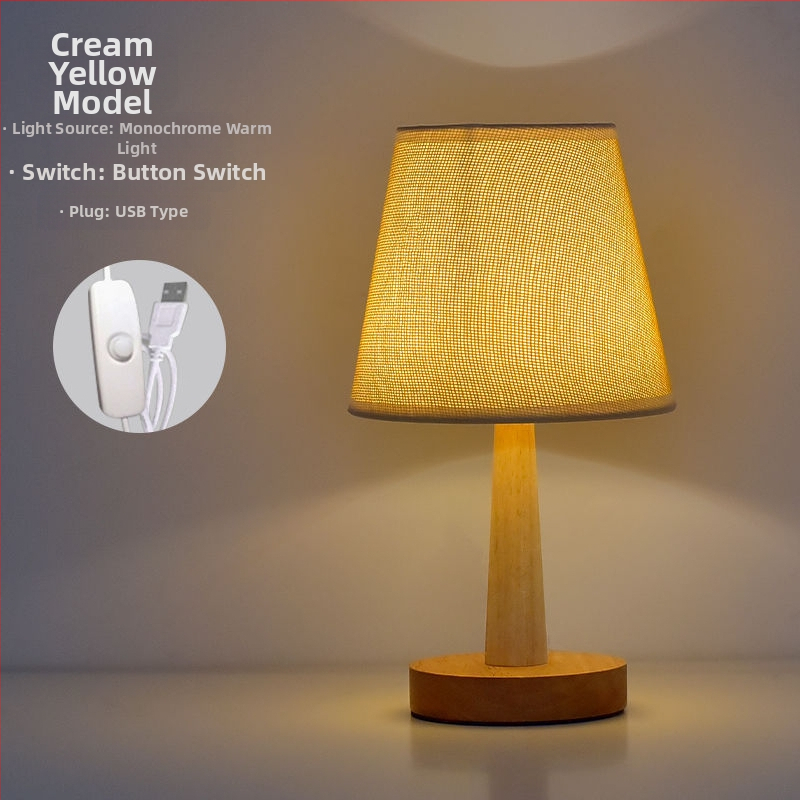 Drevená stolná lampa do spálne, LED nočná lampička, diaľkové ovládanie, nabíjateľná, kreatívny dizajn pre kŕmenie bábätka