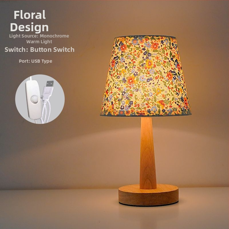 Drevená stolná lampa do spálne, LED nočná lampička, diaľkové ovládanie, nabíjateľná, kreatívny dizajn pre kŕmenie bábätka