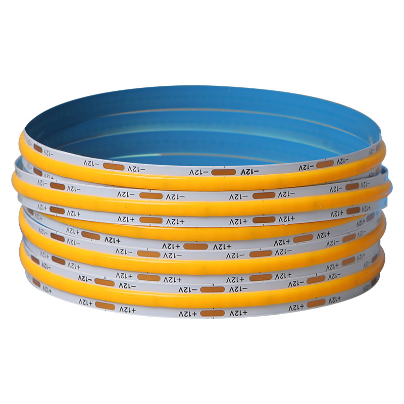 Šarolika COB LED traka, niskonaponska 12V/24V, samoljepljiva, RGBW, za kućnu dekoraciju i atmosferu bara, ledeno plava svjetlost