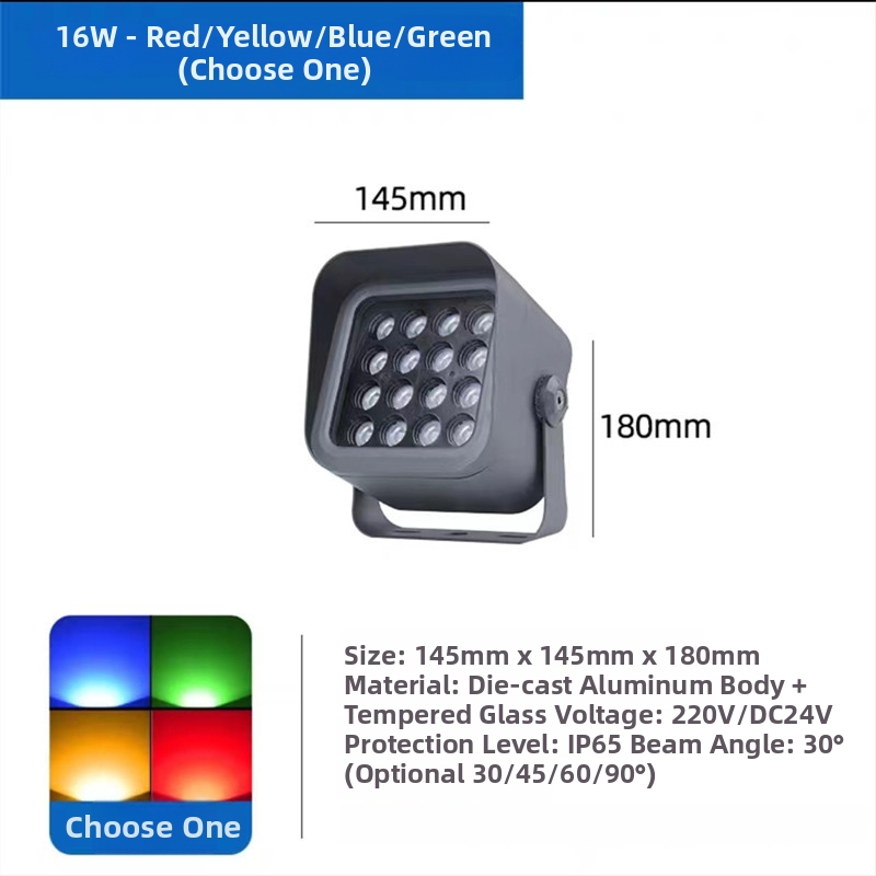 LED štvorcový floodlight pre vonkajšie použitie, IP65 vodotesný, záhrada, stena a krajina