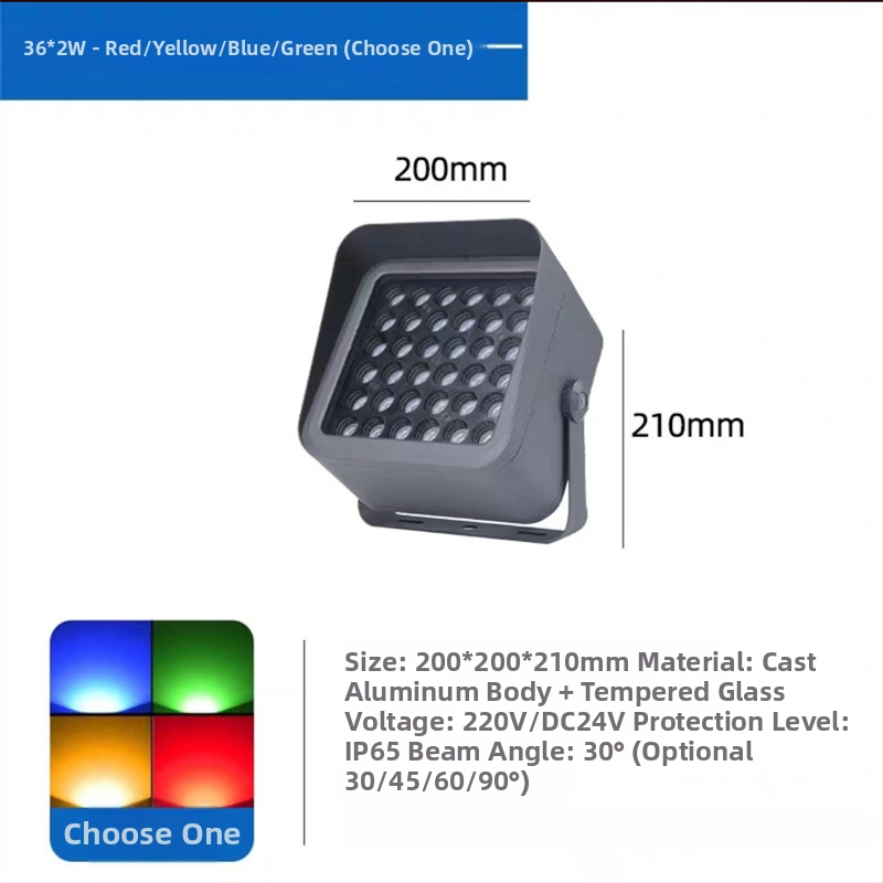 LED štvorcový floodlight pre vonkajšie použitie, IP65 vodotesný, záhrada, stena a krajina