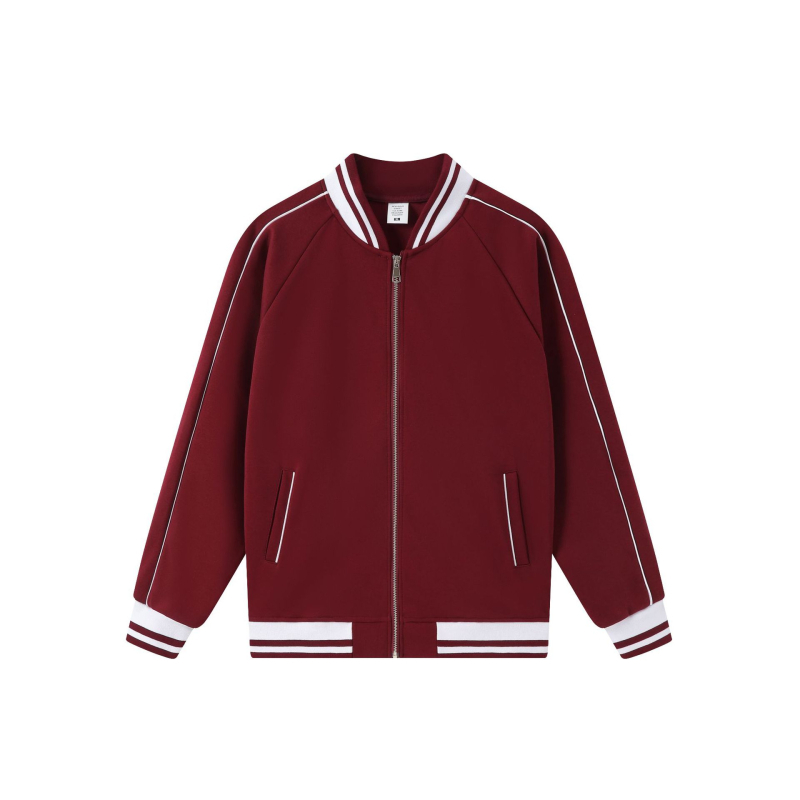 Őszi–téli retro preppy stílusú osztályos baseball dzseki egyedi hímzett logóval