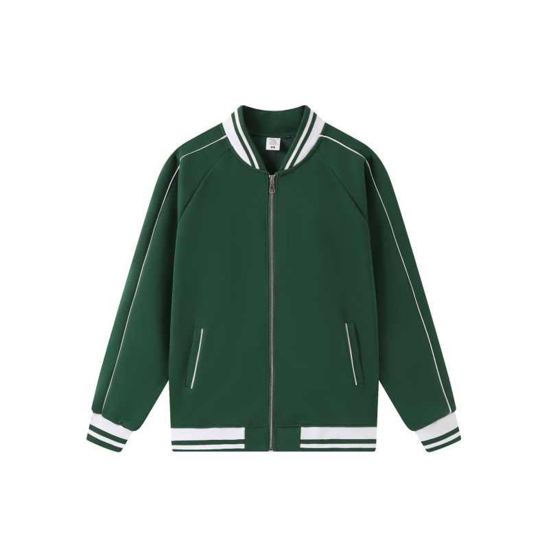 Őszi–téli retro preppy stílusú osztályos baseball dzseki egyedi hímzett logóval
