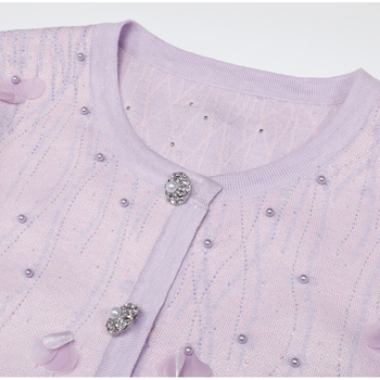 2620 Set cardigan tricotat și fustă midi evazată pentru femei