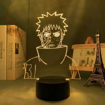 3D noćna LED lampica DIY sa sedmoboјnim atmosferom, crtani Ninja serijal, 3D stolna lampa s daljinskim upravljačem