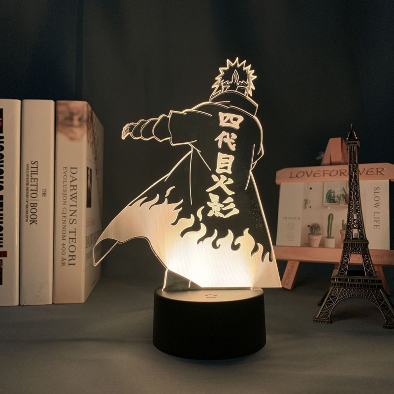 3D noćna LED lampica DIY sa sedmoboјnim atmosferom, crtani Ninja serijal, 3D stolna lampa s daljinskim upravljačem