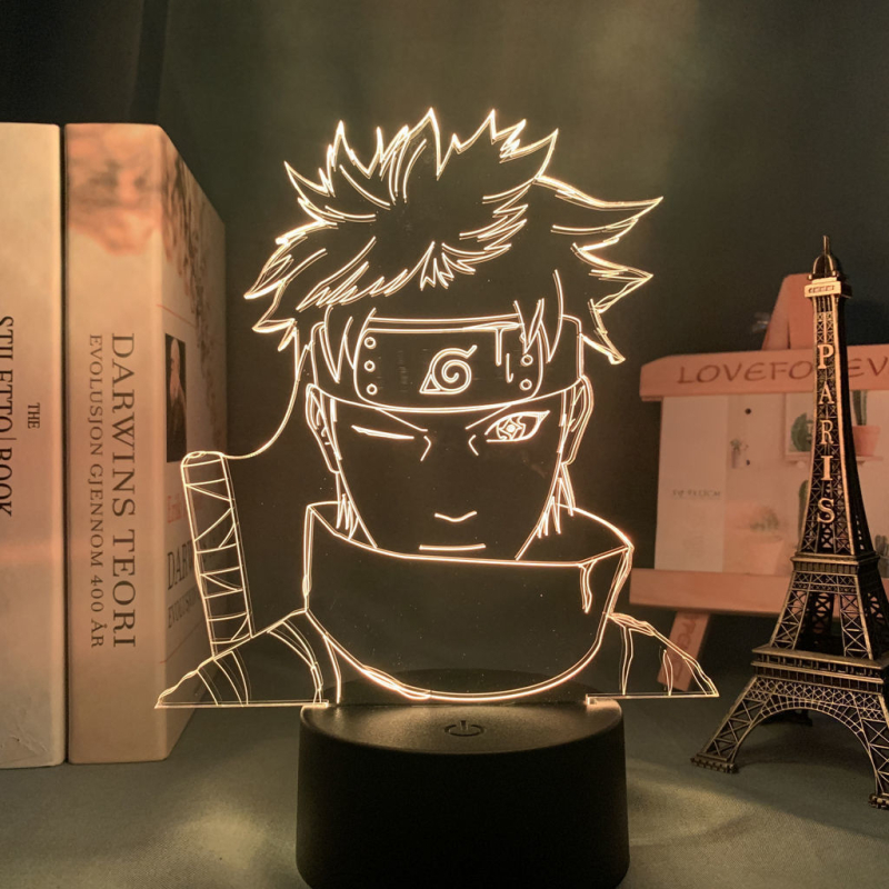 3D noćna LED lampica DIY sa sedmoboјnim atmosferom, crtani Ninja serijal, 3D stolna lampa s daljinskim upravljačem