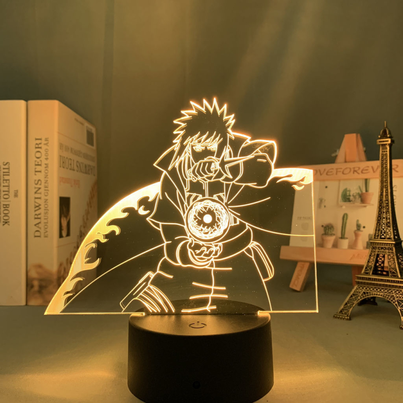 3D noćna LED lampica DIY sa sedmoboјnim atmosferom, crtani Ninja serijal, 3D stolna lampa s daljinskim upravljačem