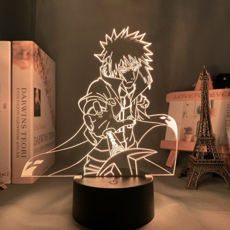 3D noćna LED lampica DIY sa sedmoboјnim atmosferom, crtani Ninja serijal, 3D stolna lampa s daljinskim upravljačem