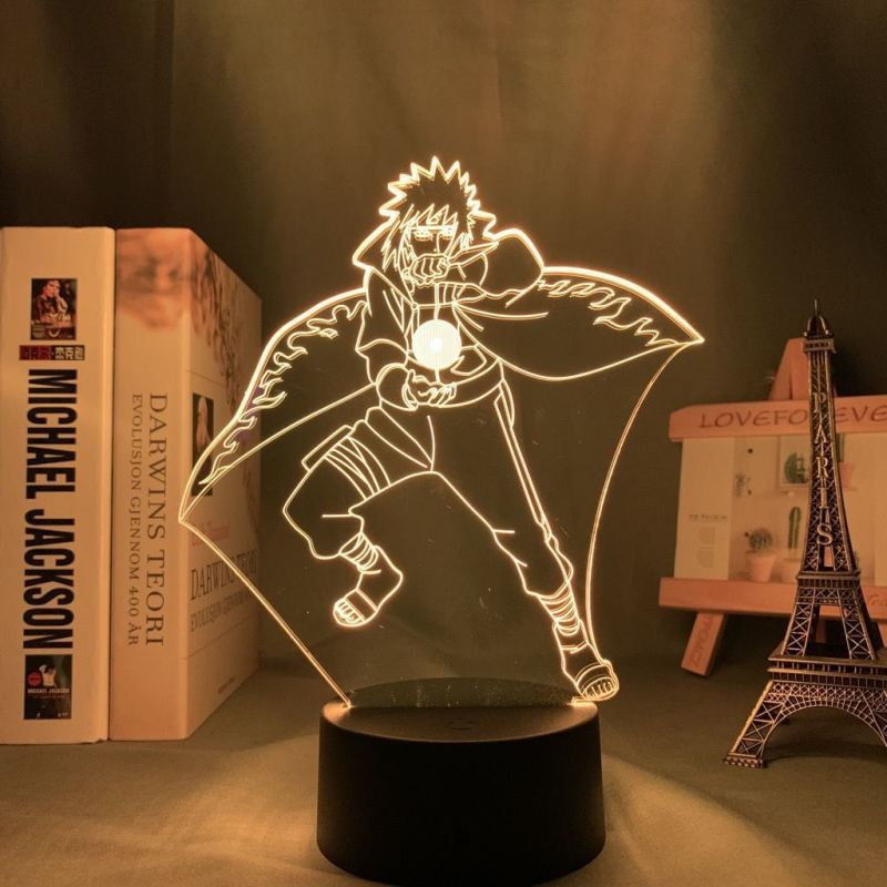 3D noćna LED lampica DIY sa sedmoboјnim atmosferom, crtani Ninja serijal, 3D stolna lampa s daljinskim upravljačem