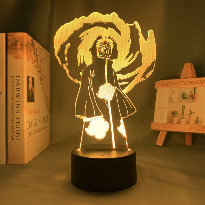 3D noćna LED lampica DIY sa sedmoboјnim atmosferom, crtani Ninja serijal, 3D stolna lampa s daljinskim upravljačem