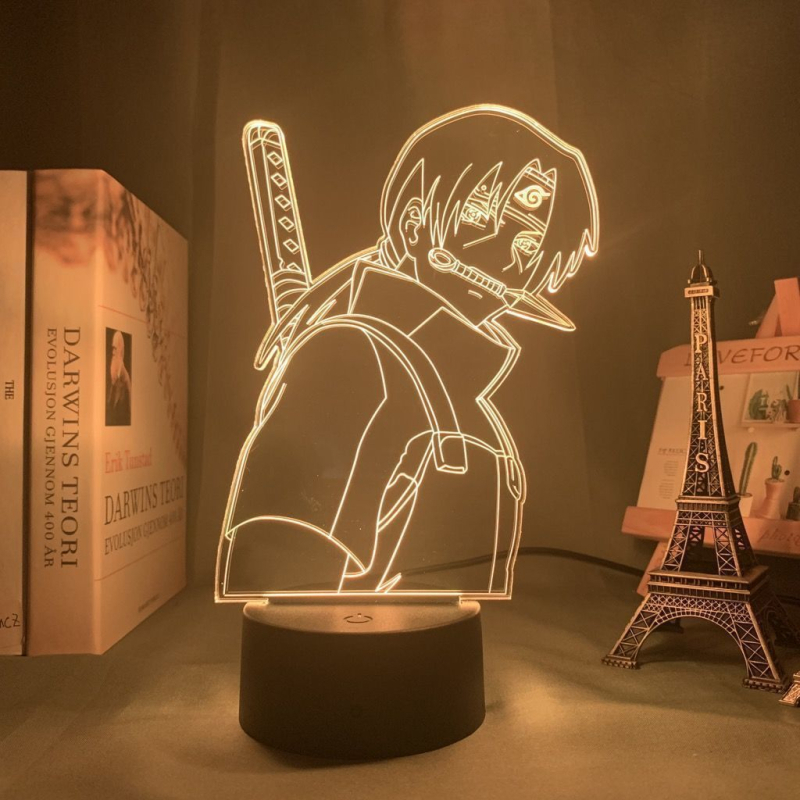 3D noćna LED lampica DIY sa sedmoboјnim atmosferom, crtani Ninja serijal, 3D stolna lampa s daljinskim upravljačem