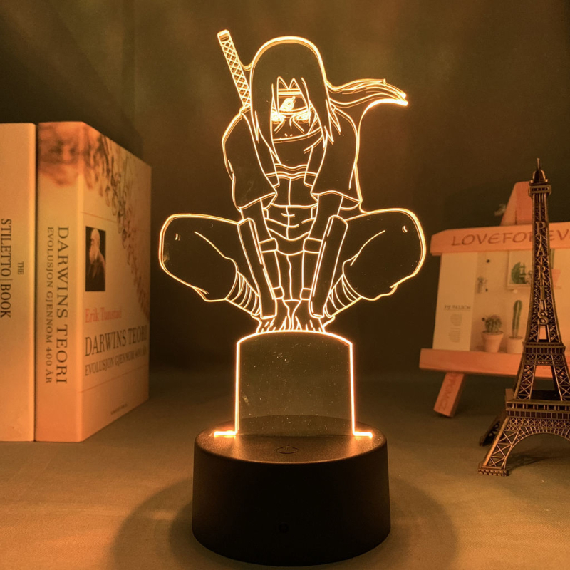 3D noćna LED lampica DIY sa sedmoboјnim atmosferom, crtani Ninja serijal, 3D stolna lampa s daljinskim upravljačem