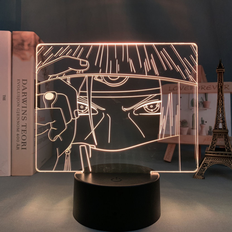 3D noćna LED lampica DIY sa sedmoboјnim atmosferom, crtani Ninja serijal, 3D stolna lampa s daljinskim upravljačem