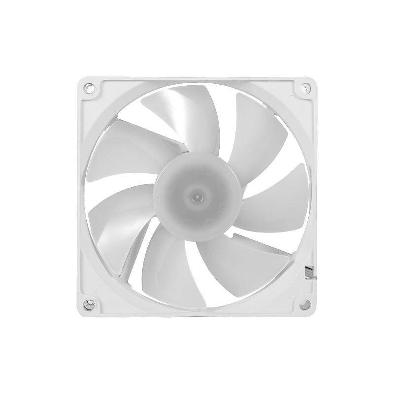 ARGB λευκός ανεμιστήρας περιβλήματος και CPU, 9 εκ., αθόρυβος, με έλεγχο θερμοκρασίας και ρύθμιση ταχύτητας, για επιτραπέζιους υπολογιστές