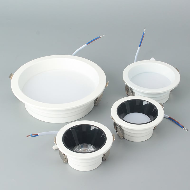 GOPO LED βαθύ αντιανακλαστικό ενσωματωμένο downlight για τοίχο, φως καθαρισμού τοίχου, 2,5/4/6 ίντσες