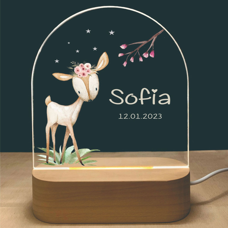 Dječja noćna lampica s dizajnom životinja ili zodijaka, 18×15 cm, napajanje iz utičnice, DIY ukrasi, poklon za rođendan